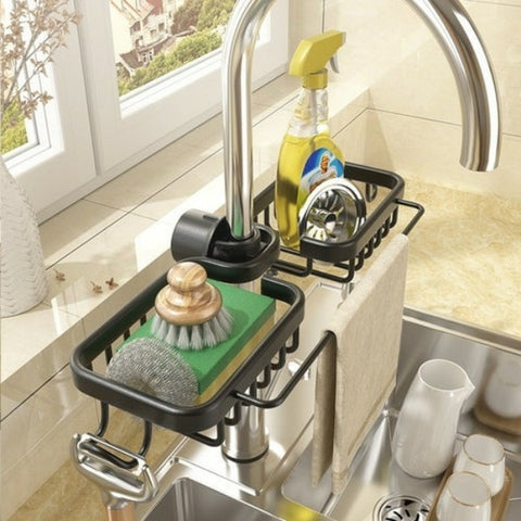 Kitchen Aluminum Sink Drain Rack - Foodies Kitchenware