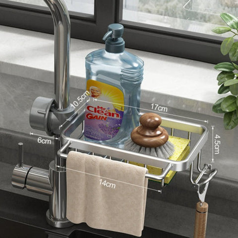 Kitchen Aluminum Sink Drain Rack - Foodies Kitchenware