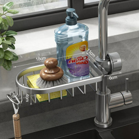 Kitchen Aluminum Sink Drain Rack - Foodies Kitchenware